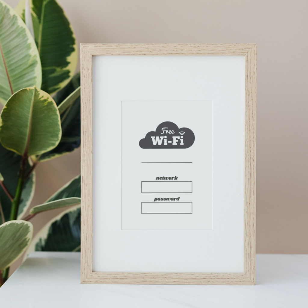 Cartelli wifi / wifi sign stampa immediata, instant download, in italiano ed in inglese Wifi password sign 15x10 ("4x6), 13x18 ("5x7), A4 ("21x29,7)